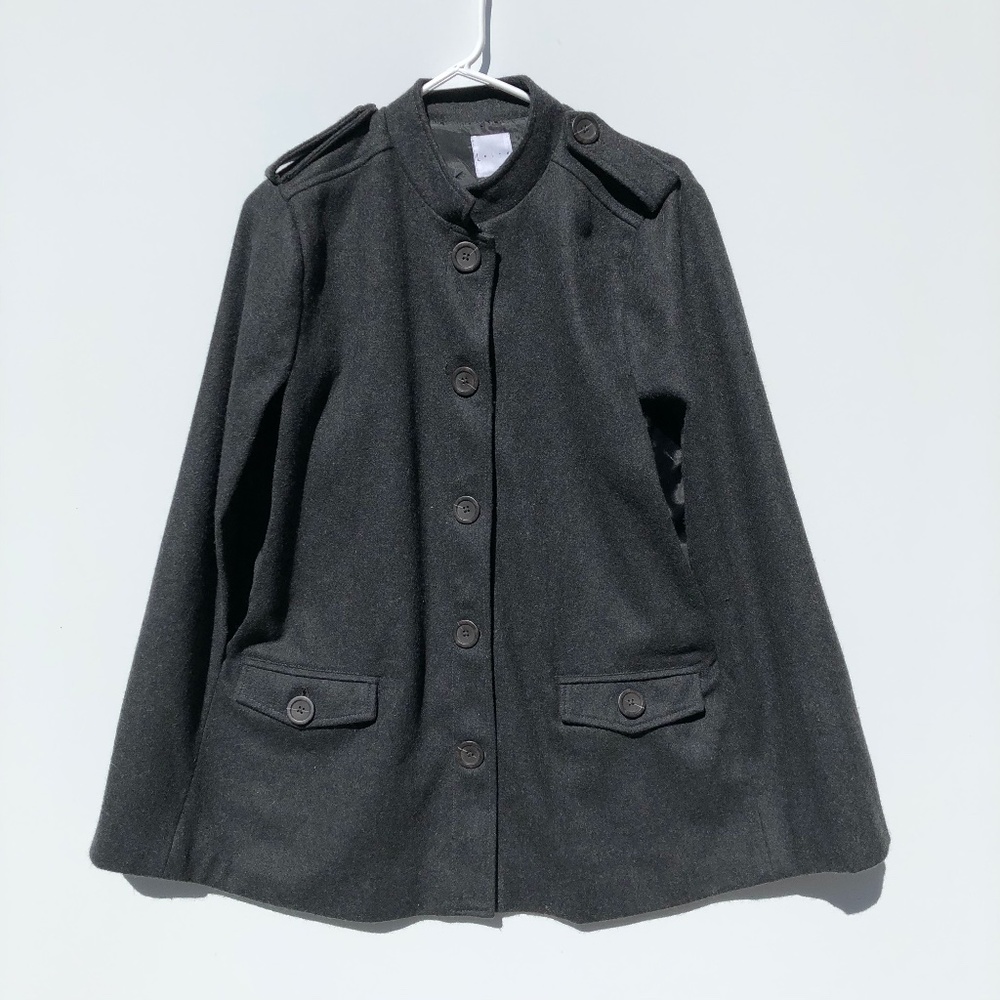 Leith Recycled Wool Blend Cape Coat Size L